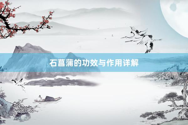 石菖蒲的功效与作用详解